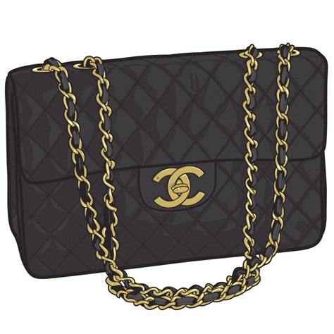 chanel purse drawing|Chanel bag clip art.